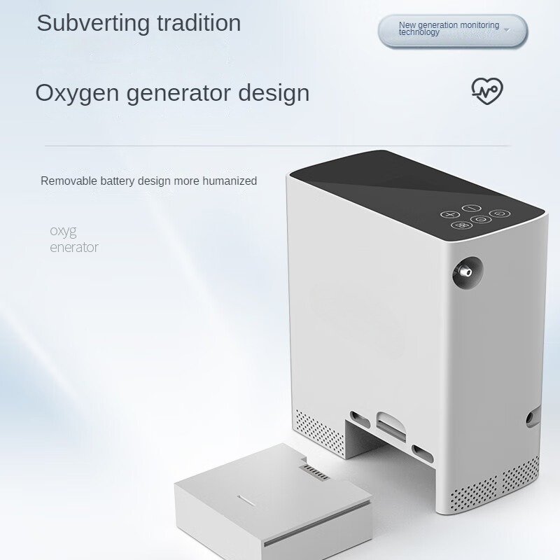 High-Tech Portable Oxygen Concentrator with 4L Battery for Car Outdoor Home Use PS4L by Medi-Core Motor Component