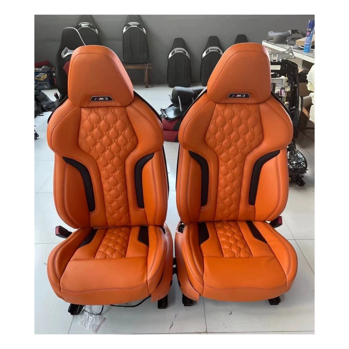 Car Interior Accessories Sport Racing Bucket Seats Customize Leather Cover and Sponge Seat for BMW F30 F80 F10 M3 M4 M5 Upgrade