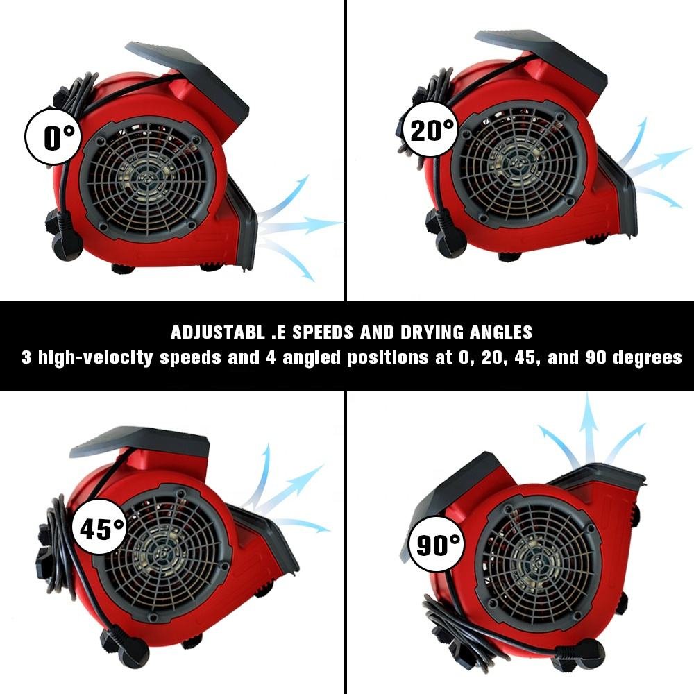 JIENUO 4 Speed 1360RPM Mechanical Powerful Air Dryer Blower for Carpet Floor Air Cooling Ventilation With Low Noise JN-C2