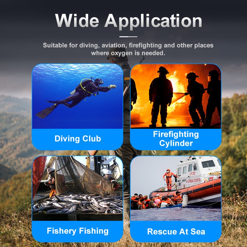 TUXING Three Cylinders 100L Manual Stop Gasoline High Pressure 30mpa 300bar 4500psi Scuba Diving Fire Fighting Air Compressor