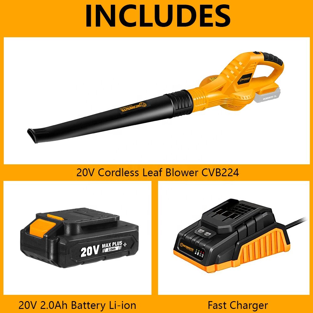 WORKSITE Customized 20V Cordless Blower Handheld Portable Garden Air Blowers