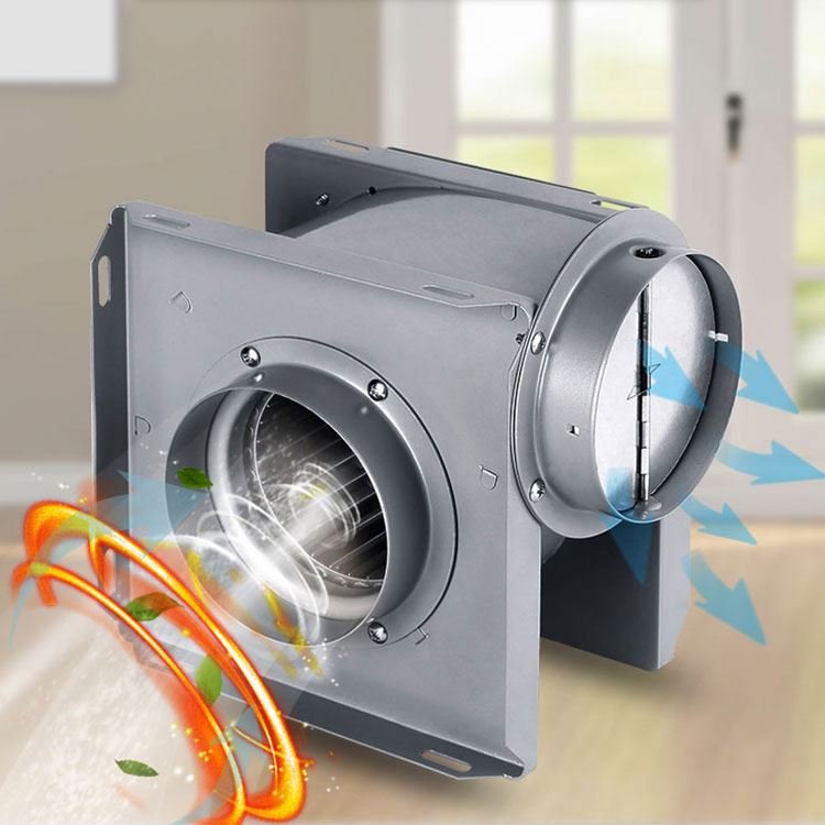 220V Kitchen Air Duct Full Metal Impeller Sirocco Fan 8 Inch Inline Exhaust Blower Fan