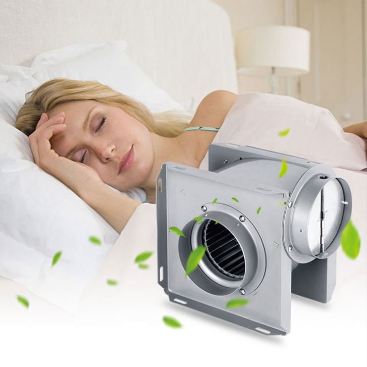 220V Kitchen Air Duct Full Metal Impeller Sirocco Fan 8 Inch Inline Exhaust Blower Fan