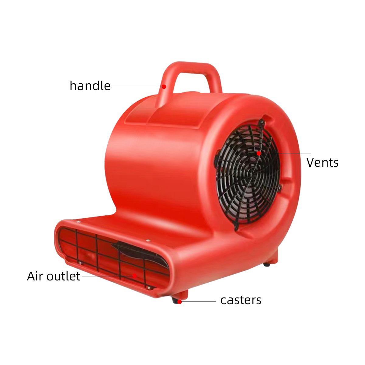 Industrial Mini Floor Dryer Fan Blower With Wheels Blow Dryer Electric Towel Mobile Wheel Dryer