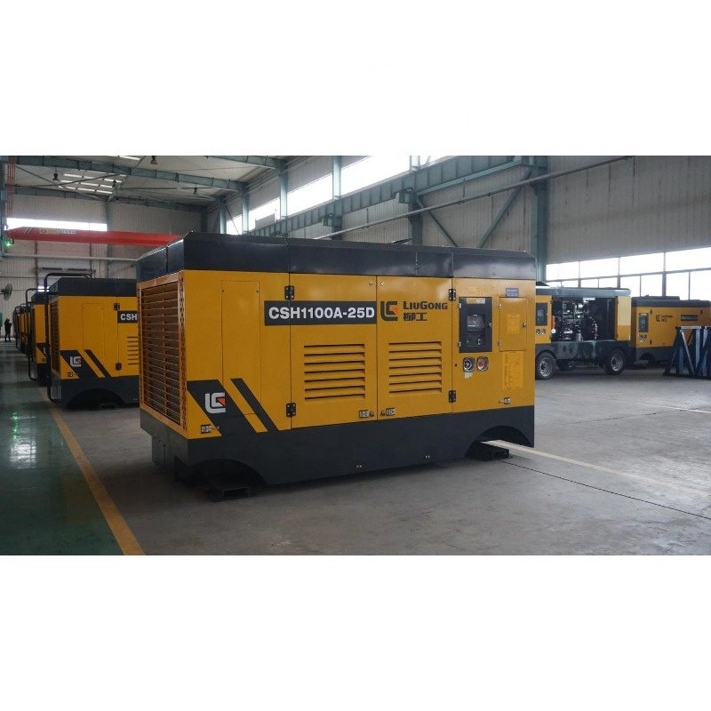 LiuGong CSH 1100CFM 25bar Oilfield diesel Cummins Engine Skid Mounted 300 psi air Compressor 700 Liter for Water Well Drilling
