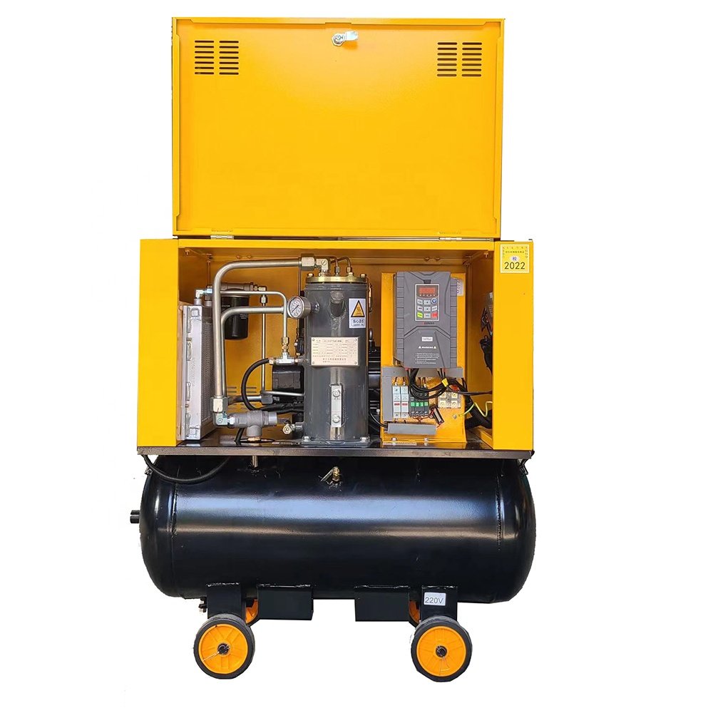 China Industrial Silent Single-Phase 11KW Screw Air Compressor Machine Portable Direct Drive Rotary Air Compressor Supplier