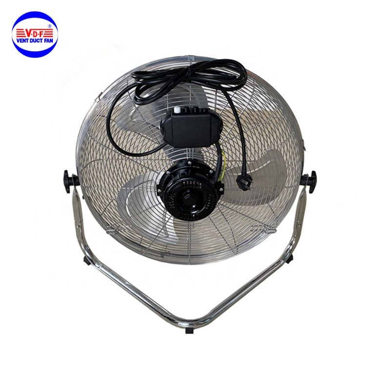 Heavy Duty 18-Inch High Velocity Commercial Electric Drum Fan Industrial Free Standing Metal Floor Fan with 220V Motor