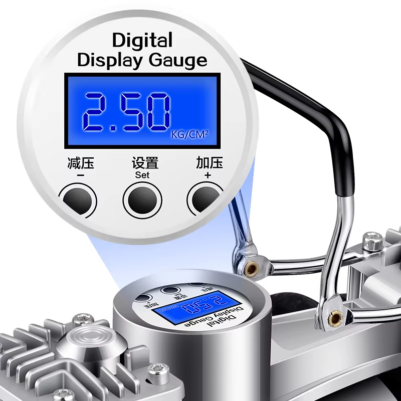 WZAUTO Car Emergency Tool Kit 2024 Digital Convenient Small Car Pump Tire Inflator Portable Air Compressor Tire Tools Pump