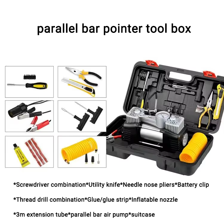 WZAUTO Car Emergency Tool Kit 2024 Digital Convenient Small Car Pump Tire Inflator Portable Air Compressor Tire Tools Pump