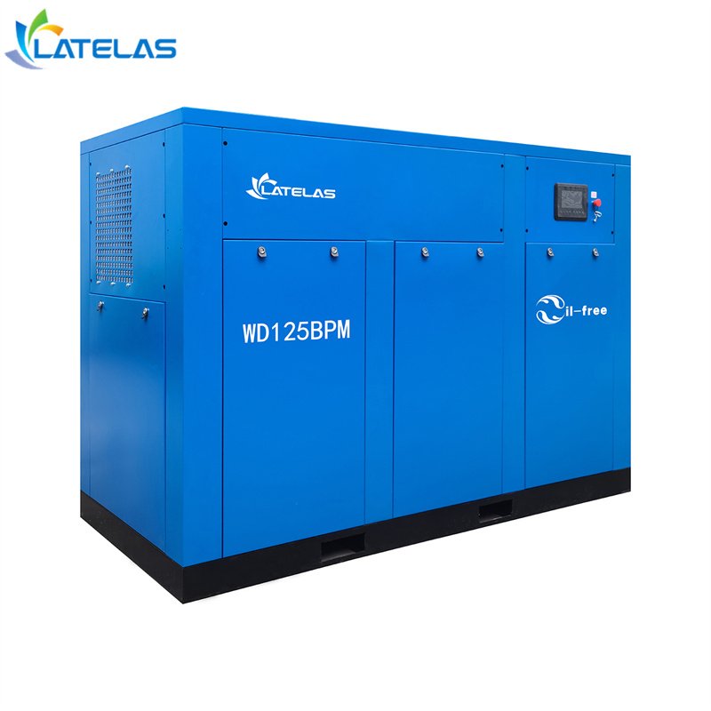 ASME Certificate 55kw 10bar Airbrush Screw Air Compressor for Mining 75kw Oil Free Screw Air Blower
