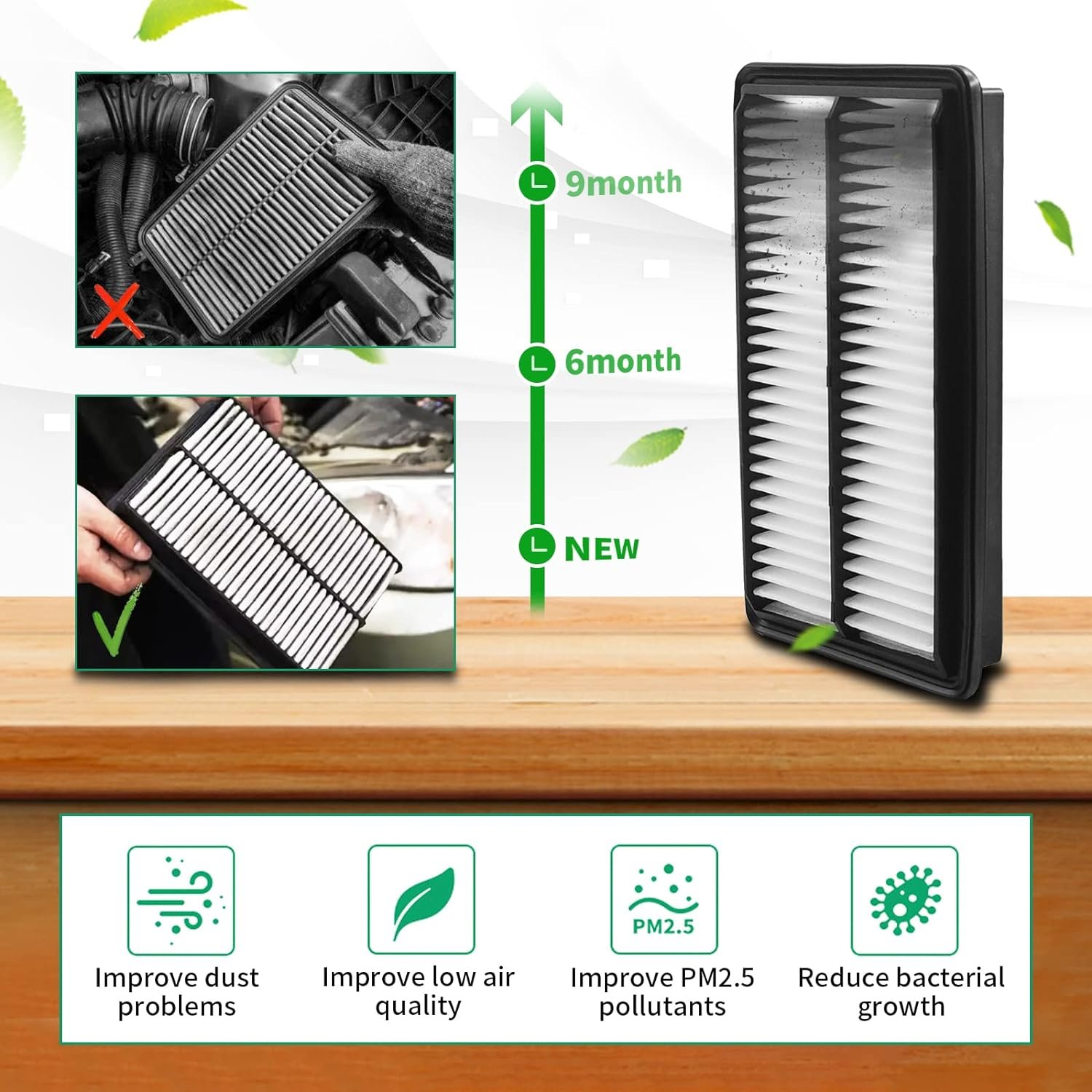 Manufacturer Wholesale Auto Parts Engine Air Filter 17220-5J6-A10 172205J6A10 CA12061 HA8679 LA484 for Honda Acura