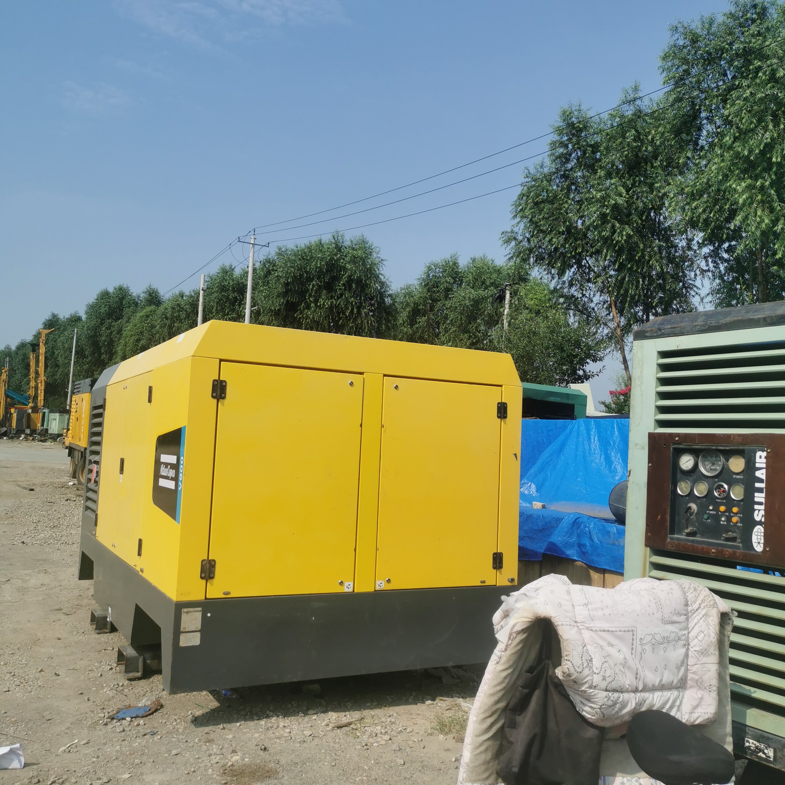 Used 18/23bar diesel Engine cummins Screw diesel High Pressure air Compressor