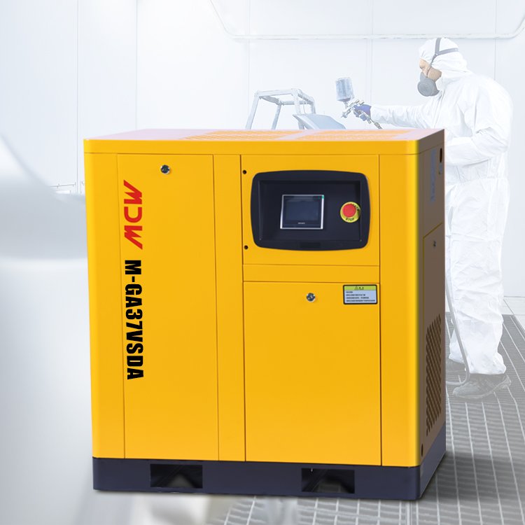 DURABLE Industry Use Energy Saving CE 37KW50HP 7/8/10Bar Oil-injected Oil Less Permanent Magnet VSD Screw Air Compressor Yellow