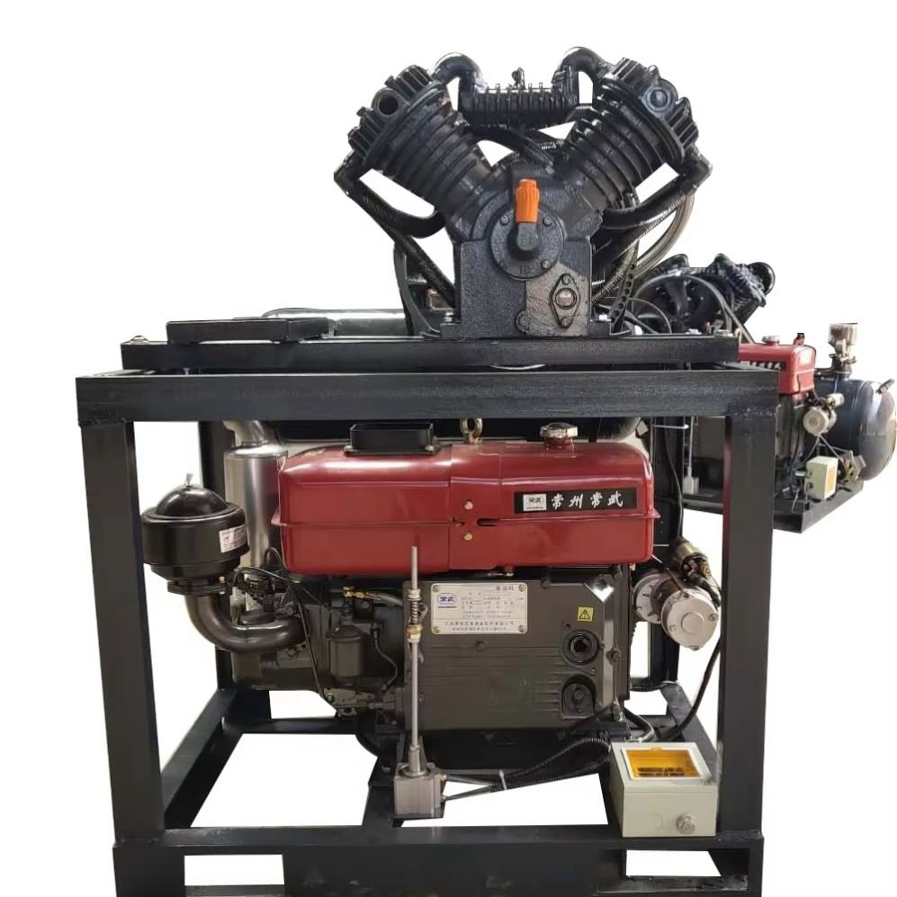Factory Price Small Mini Belt Driven 5bar Mining Diesel Engine Mobile Piston Air Compressor for Mineral Equipment