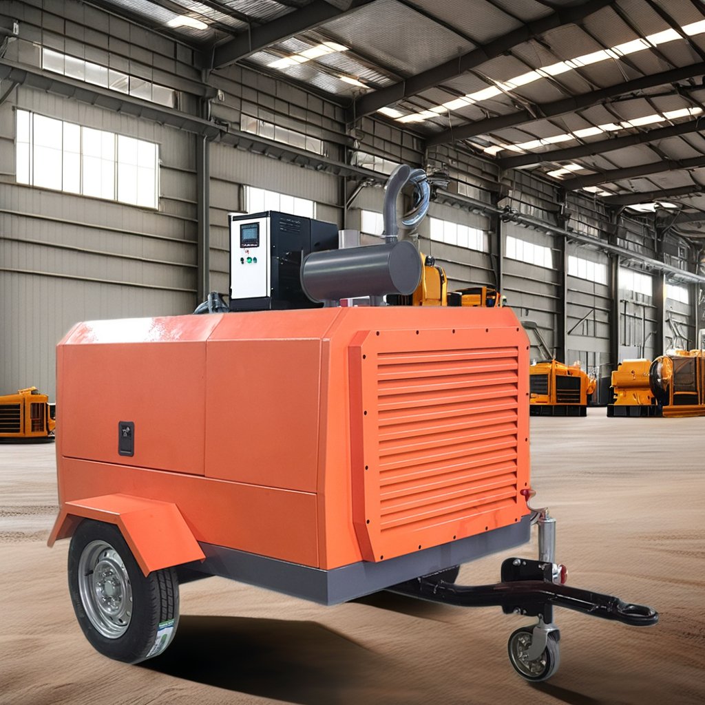 Portable Compressor Diesel Engine Driven Screw Air Compressor for Drilling