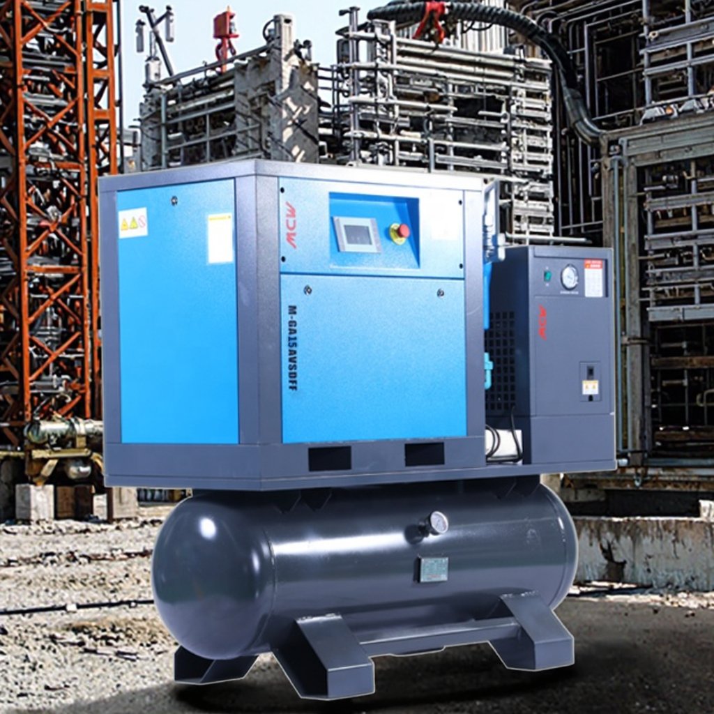 High Quality 15KW 20HP Screw Compressor 4 in 1 VSD Combined Air Compressor for Cement Industry