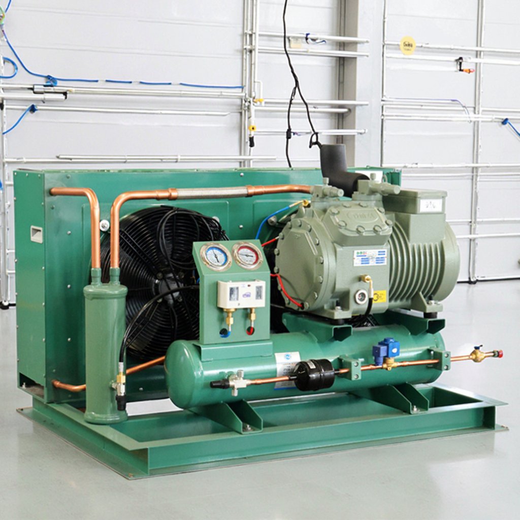 Lucky Star Refrigeration Heat Exchange Parts 5HP Air Condensers Cooler Cold Storage Room Freezer Tecumseh Bitzer Condensing Unit