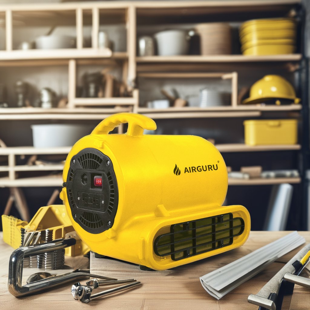 Airguru Portable High Quality Air Mover Floor Carpet Dryer Blower Fan 1/3Hp Commercial Industrial 3-Speed Daisy Chain 570CFM