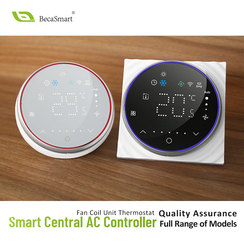 Beca BAC-6001 Smart Programmable Digital Thermostat round Nest HVAC RF for School & Indoor Villa Living Room Use