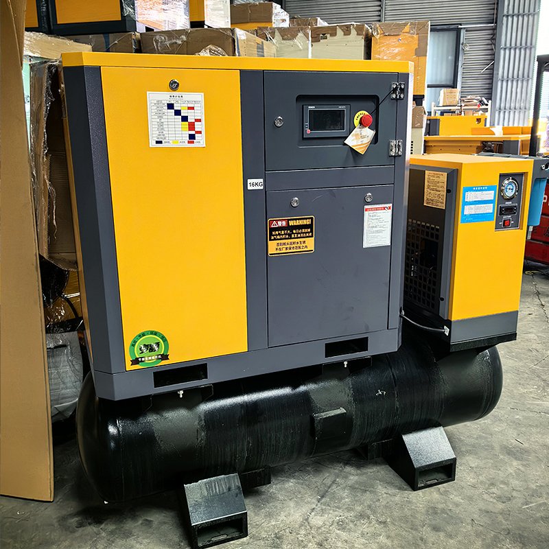 Industrial 15KW Laser Machine Air Compressor 16bar PM VSD Motor Integrated Screw Air Compressor with Dryer