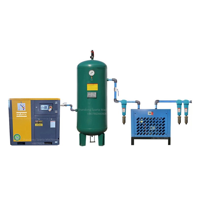 Industrial 15KW Laser Machine Air Compressor 16bar PM VSD Motor Integrated Screw Air Compressor with Dryer