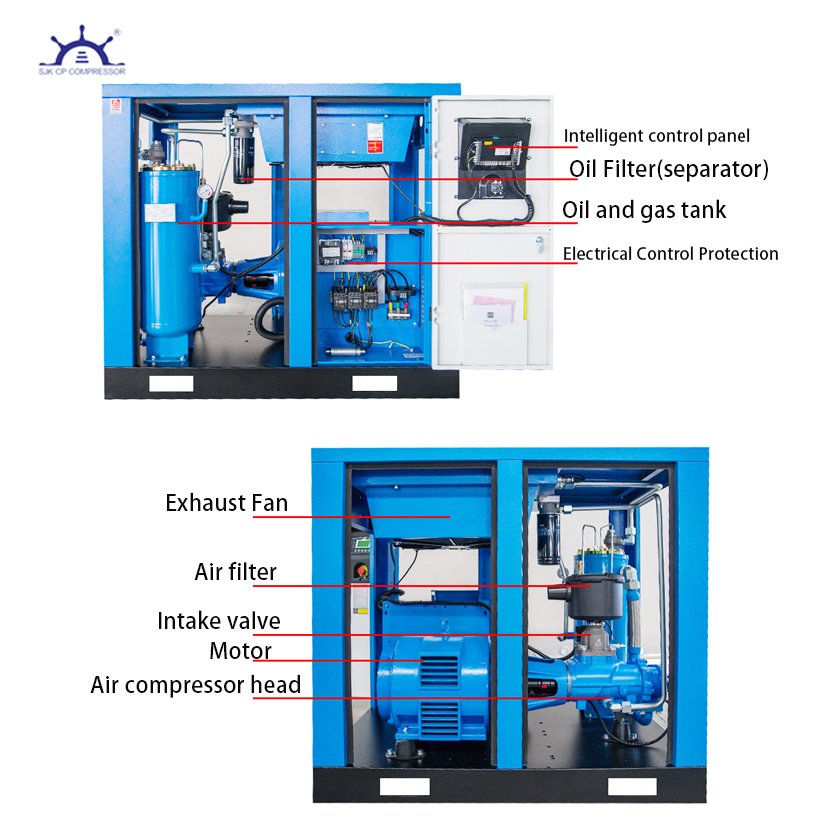7bar 8bar 10bar 12bar 7.5KW 11KW 22kw 37kw 45kw 55kw 75kw 90kw 110kw 132kw 160kw 185kw 220kw 250kw Screw Air Compressor