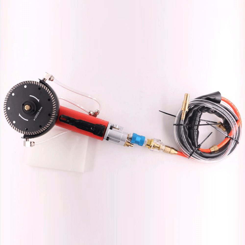 LITTLE ANT Wet Cutting Air Grinder Pneumatic Polisher Machine Adjustable Speed Water Use Angle Grinding Stone