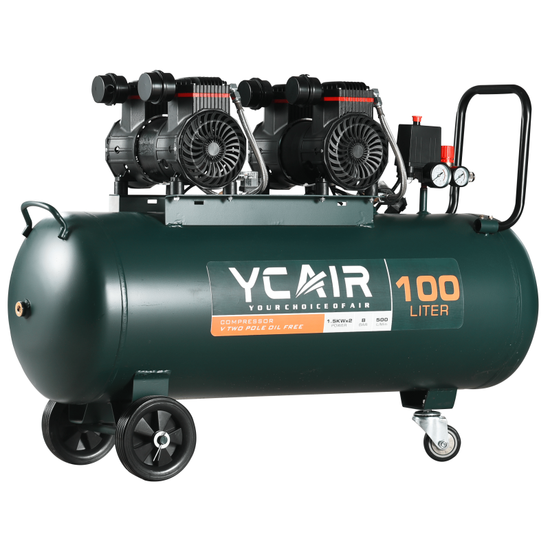Compressor 100L High Quality Industrial 4Hp 115psi Oilless air Compressor Oil-Free Silent Air Compressor