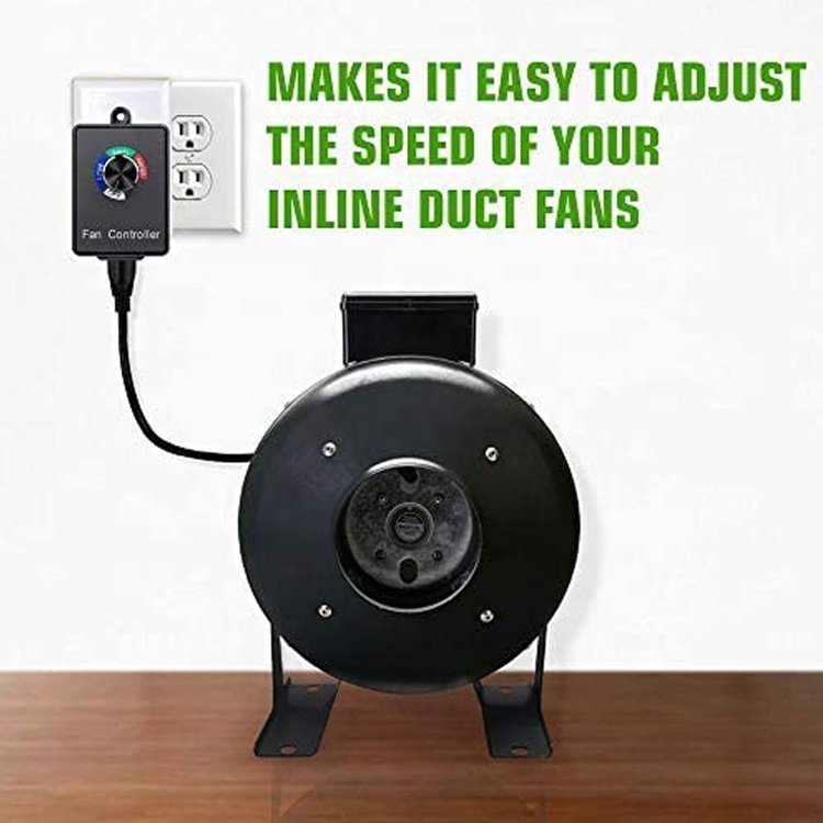 Variable Blower Speed Fan Controller 120V/230V Hydroponics Duct Fan Speed Control