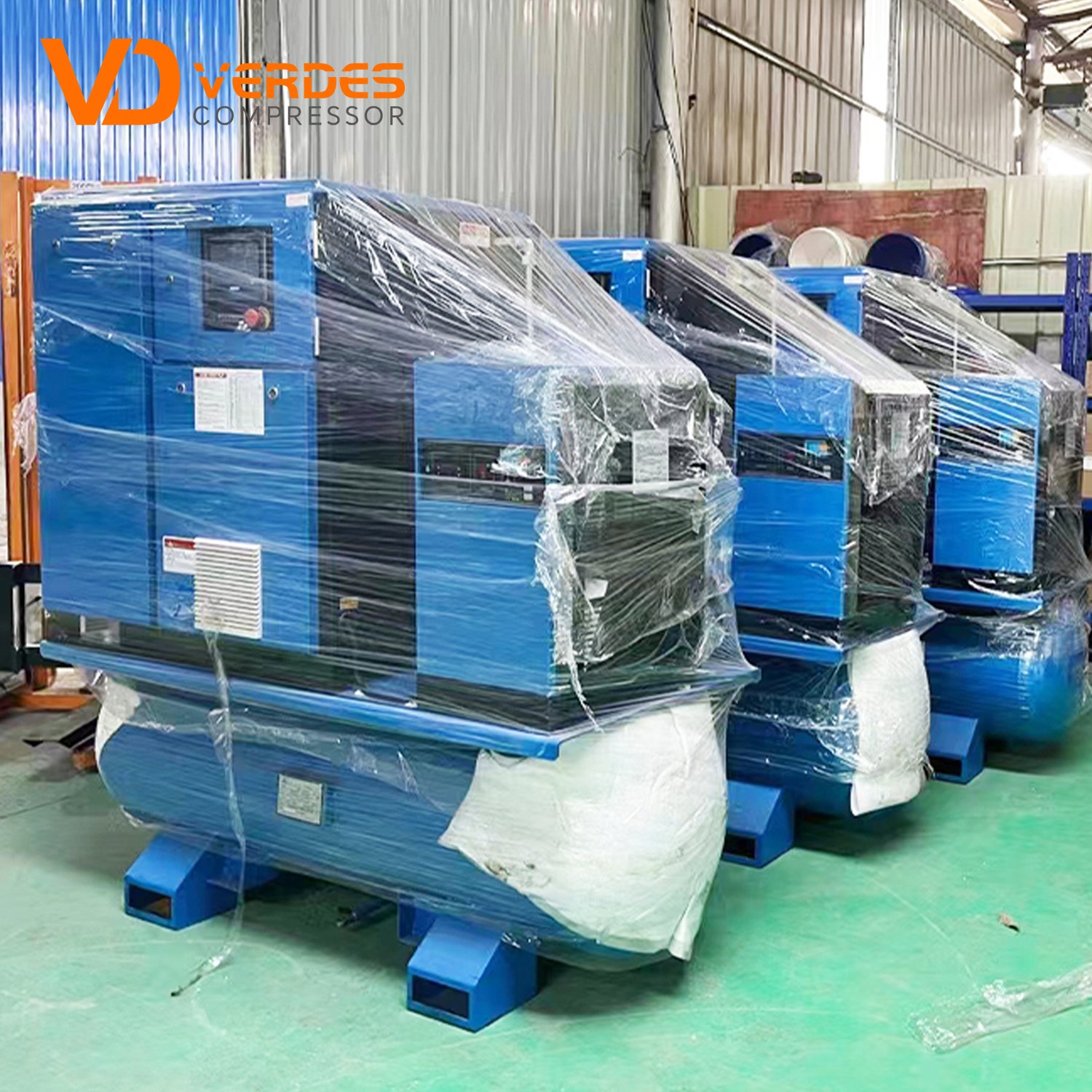 Industrial 4 in 1 air Compressor 300lts 400lts 500lts Rotary Screw Air-compressor with air Dryer 8 10 bar for Sewing Machine