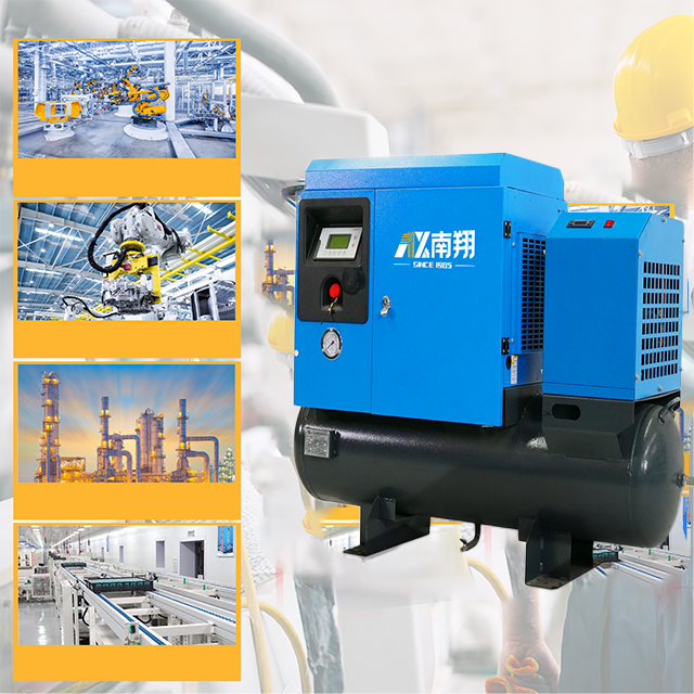 Hot Sales 3-in-1Air Compressor 3.7kw/4.5kw/5.5kw/7.5kw All in One Industrial Rotary Screw Air Compressor With Tank and Dryer