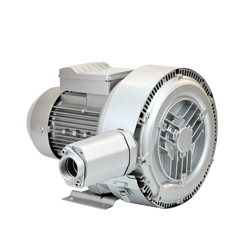 AC 7*24hours Working High Quality 2.2kw Double Stage High Pressure Air Side Channel Ring Vacuum Blower For Aquaculture