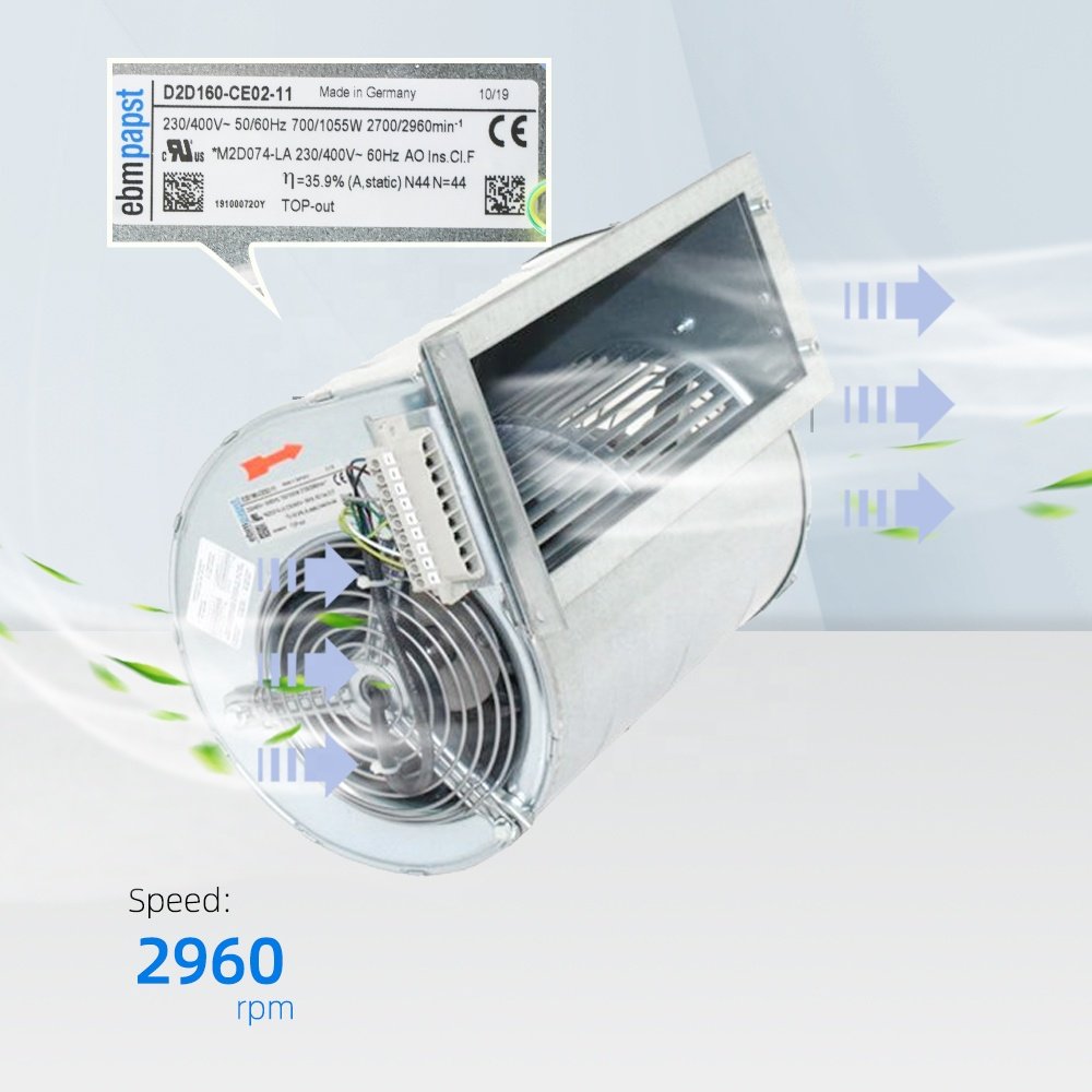 ebmpapst 230V AC D2D160-CE02-11 D2E133-AM47-01 Blower Forward Curved Centrifugal Cooling Fan for ABB ACS800 VFD Inverter