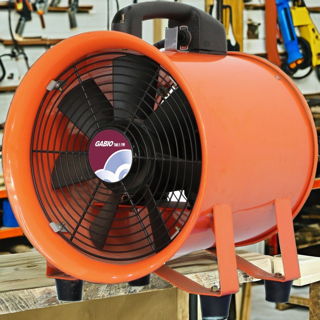 10 Inch Heavy Duty Cylinder Industrial Portable Blower Axial Exhaust Fan Electric Power Source with Ball Bearing OEM Support