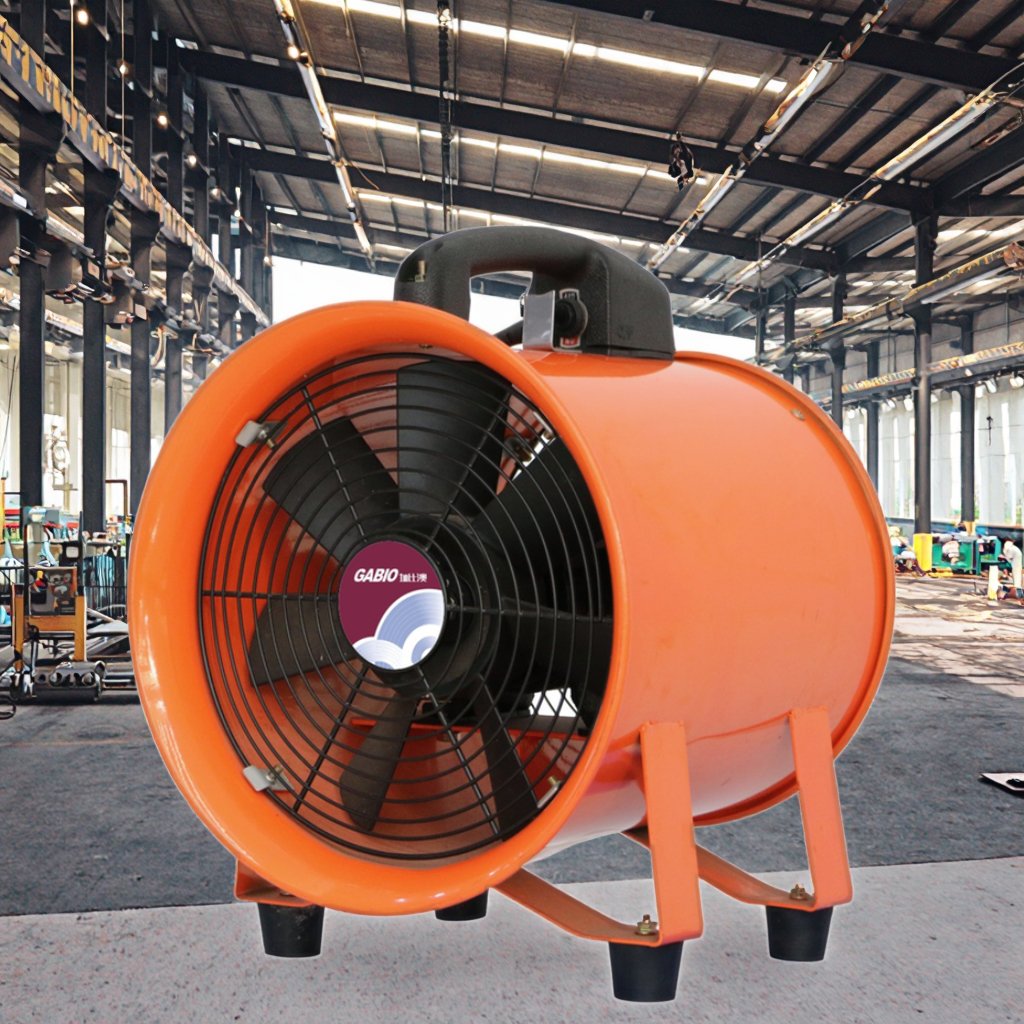 10 Inch Heavy Duty Cylinder Industrial Portable Blower Axial Exhaust Fan Electric Power Source with Ball Bearing OEM Support
