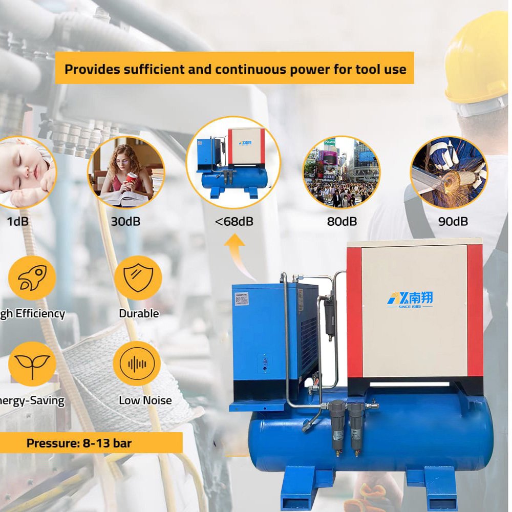 Factory Price Super Silent Compressor 10 Hp Air Compressor 7.5kw Slient Rotary Screw Combined Air Compressor