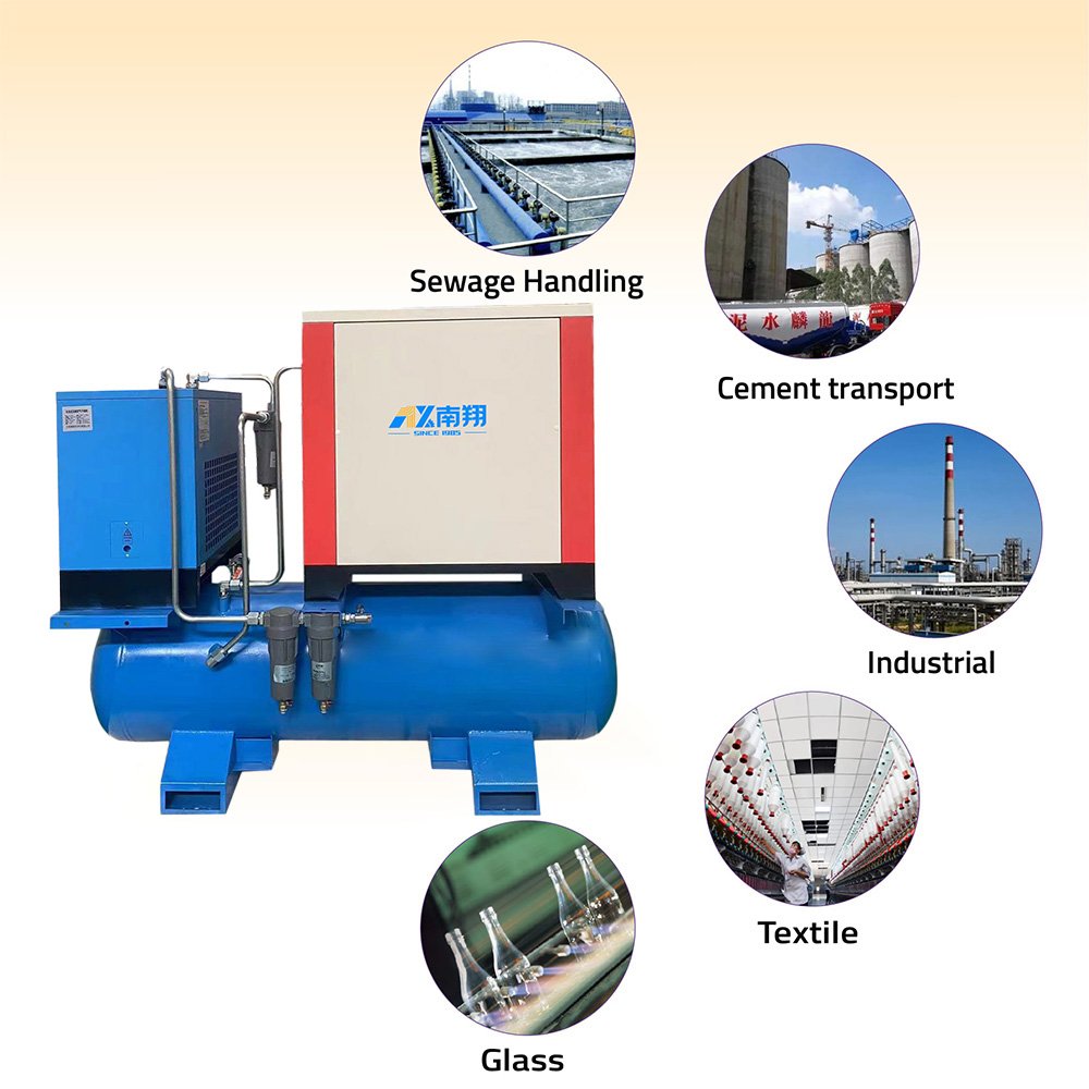 Factory Price Super Silent Compressor 10 Hp Air Compressor 7.5kw Slient Rotary Screw Combined Air Compressor