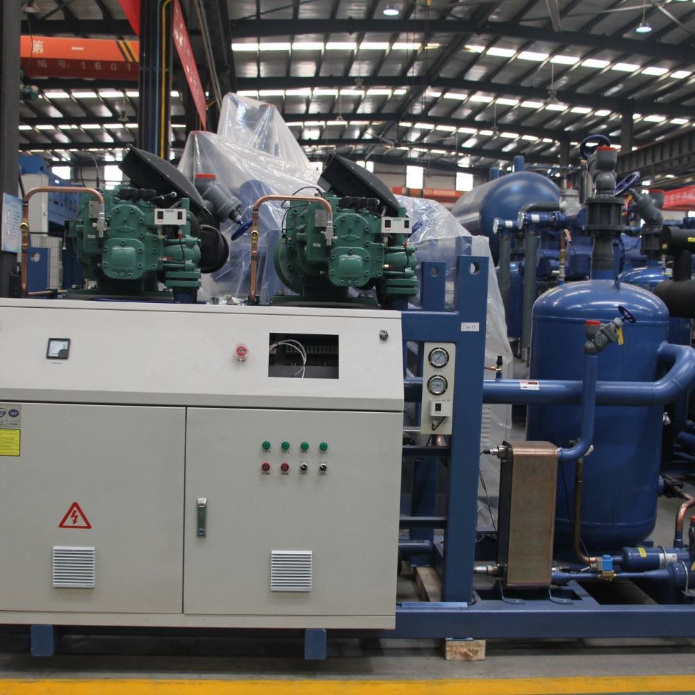 Parallel Screw Compressor Heat Exchanger Condensing Unit For Cold Room silent air compress or Refrigeration Unit
