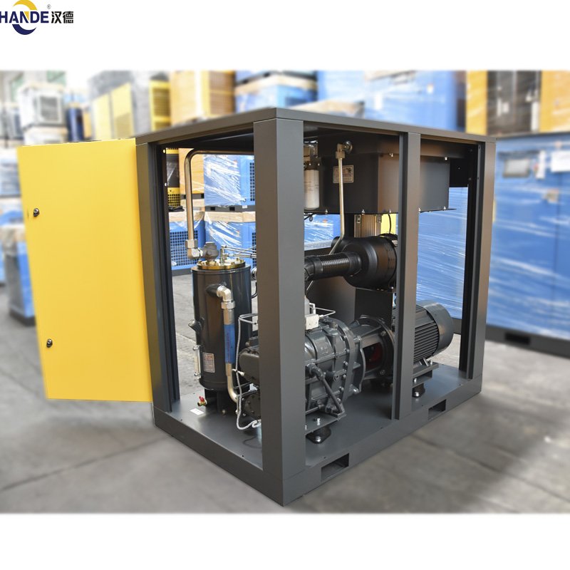 HANDE 37kw Two Stage PM Air Compressor 8Bar 10Bar Air Cooling 380V 220V 460V Variable Frequency Dual Stage Screw Air Compressor