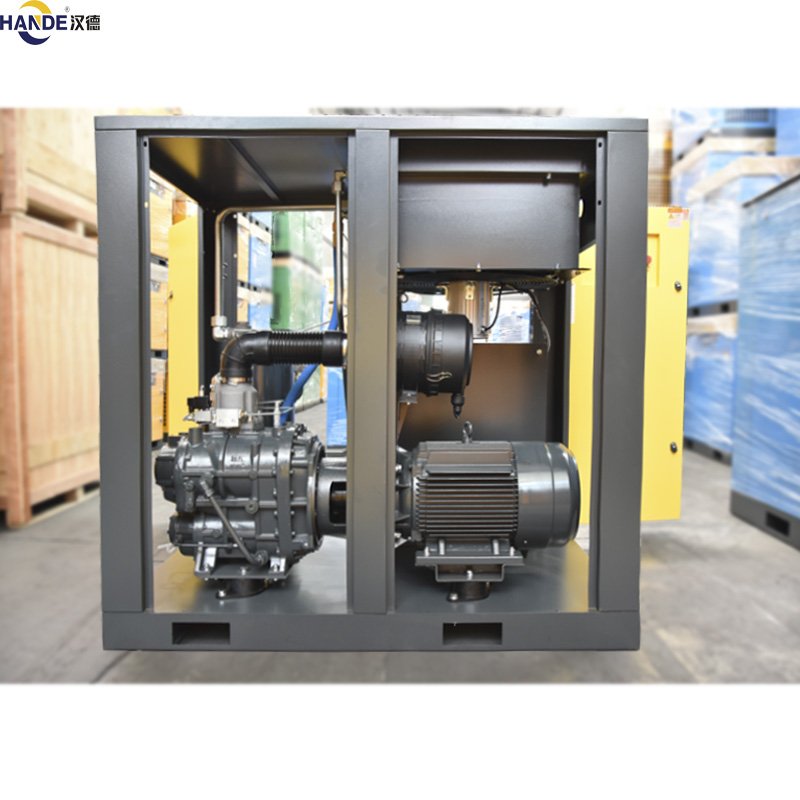 HANDE 37kw Two Stage PM Air Compressor 8Bar 10Bar Air Cooling 380V 220V 460V Variable Frequency Dual Stage Screw Air Compressor