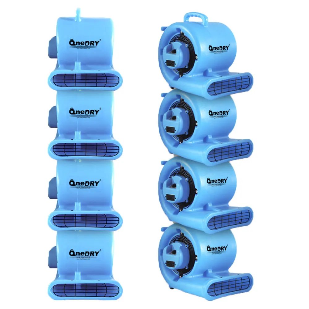 1/3HP ETL/cETL CE Stackable Commercial Centrifugal Radial Air Mover Carpet Dryer Blower Floor Fan for Water Damage Restoration