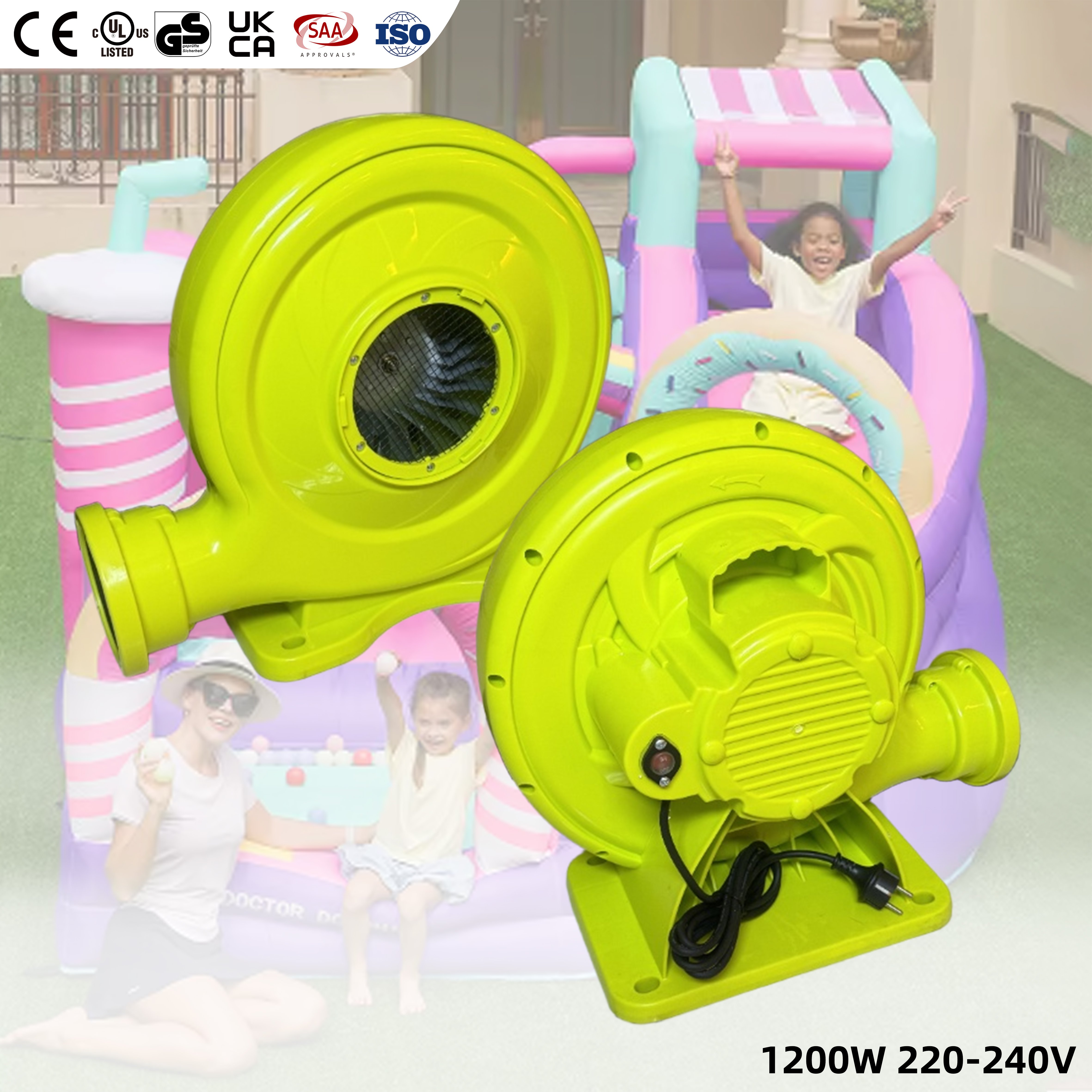 Inflatable Cartoon Products Air Blower For Arch Balloon Toys 220-240V 1100w