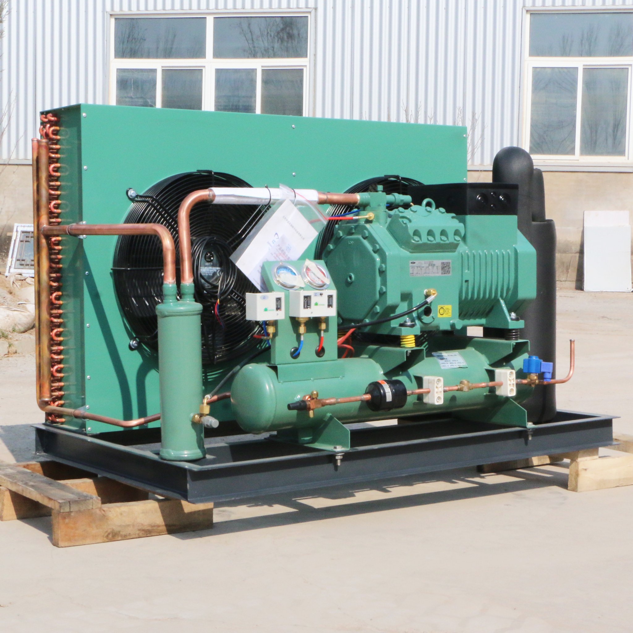 Industrial Hermetic Compressor Three Phase 8HP Air-Water Cooled Condensing Unit with Motor for Freezer Refrigeration