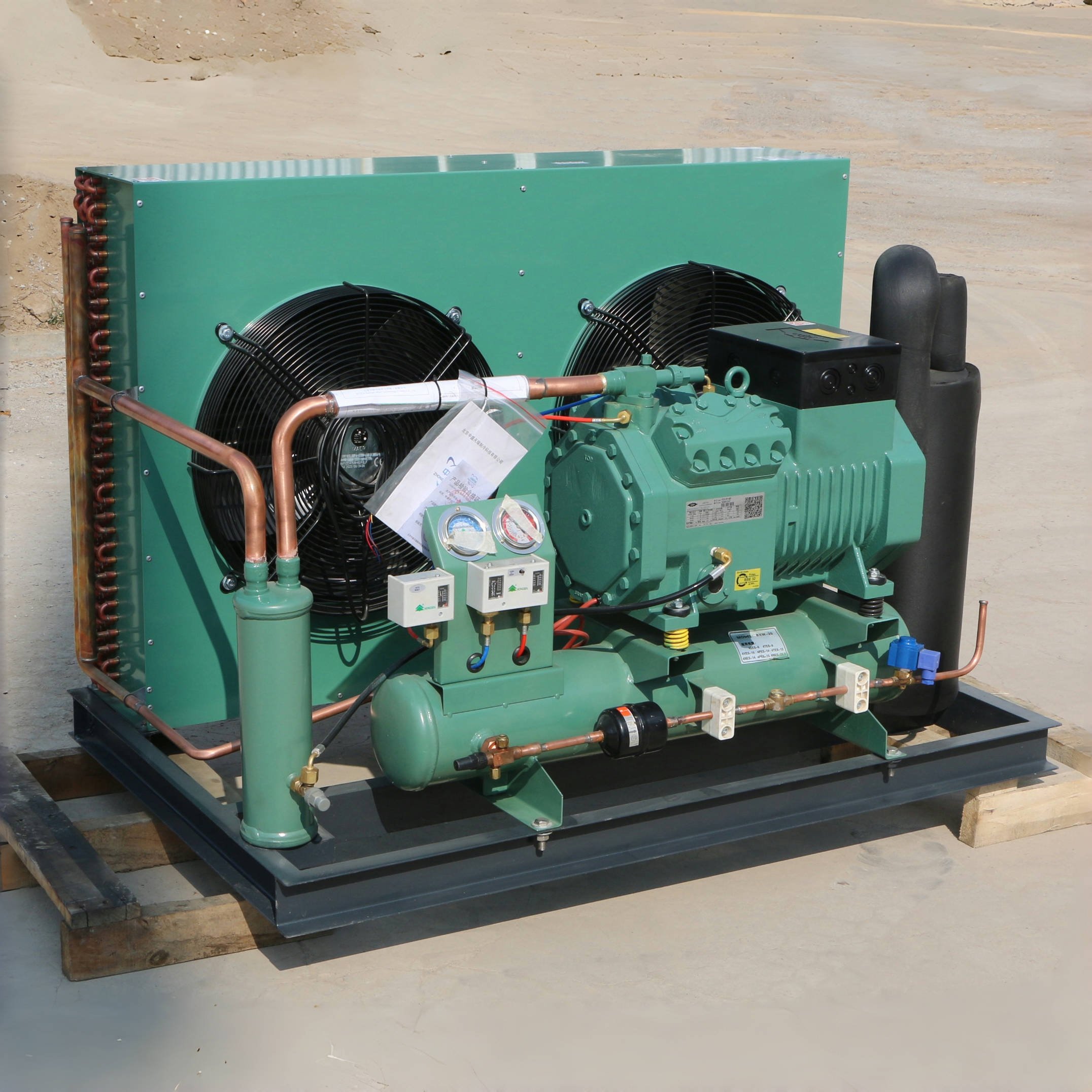Industrial Hermetic Compressor Three Phase 8HP Air-Water Cooled Condensing Unit with Motor for Freezer Refrigeration