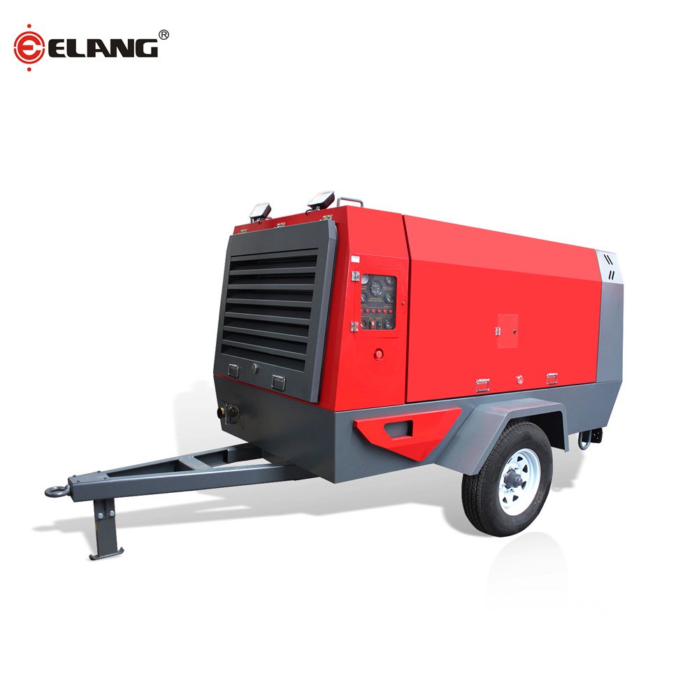 Elang 8bar 400cfm Diesel Engine Mining Portable Screw Air Compressor with Jack Hammer