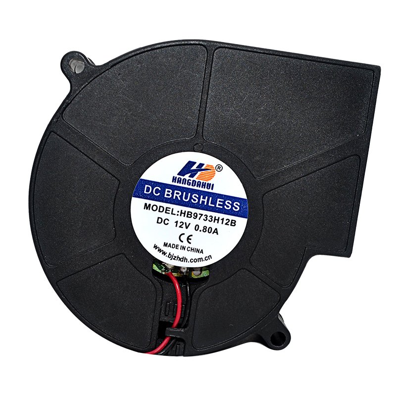 Hangdahui 97mm X 33mm 4 Inch 9733 DC Brushless Waterproof Turbine Blower Fan 12v 24vCentrifugal 97mm Blower Fan