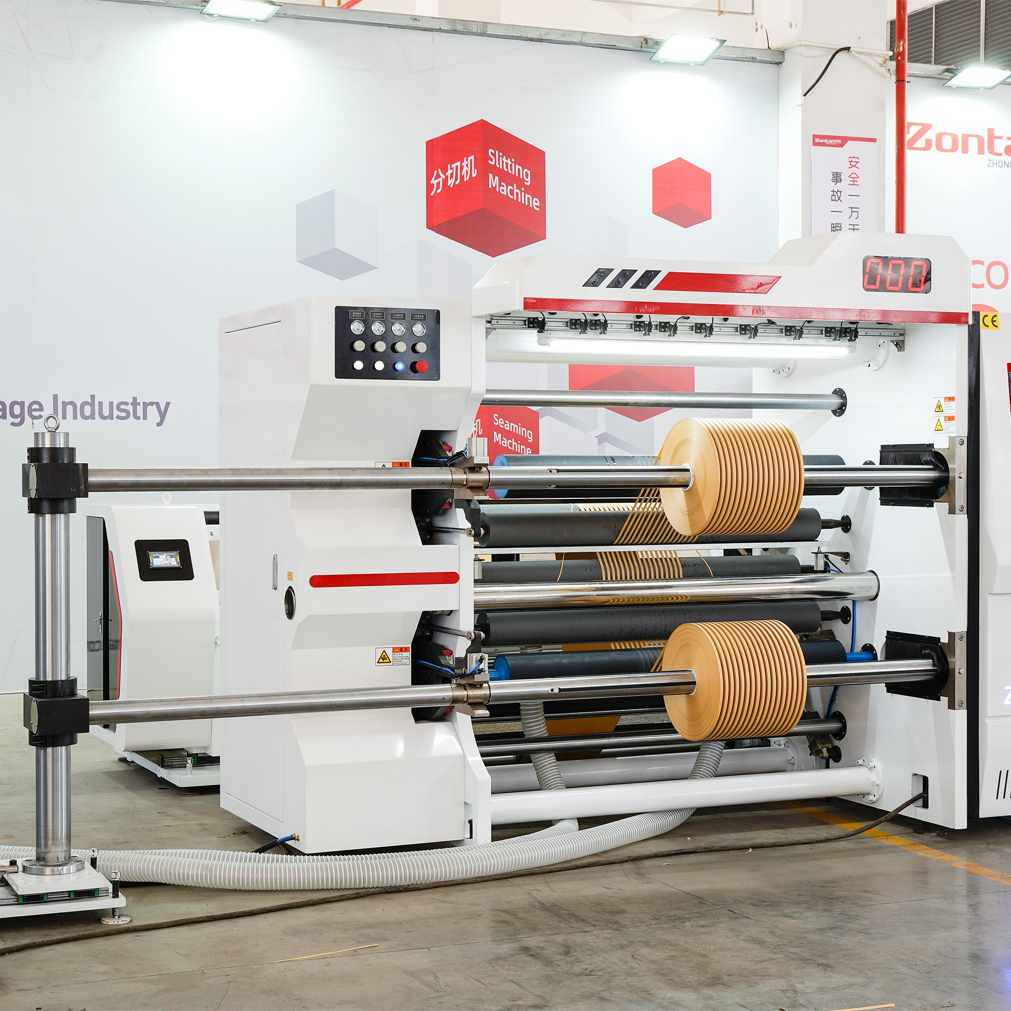 High Speed Paper Roll Slitting and Rewinding Machine With Servo Motor and HMI Computer Control New Condition Siemens PLC Brand