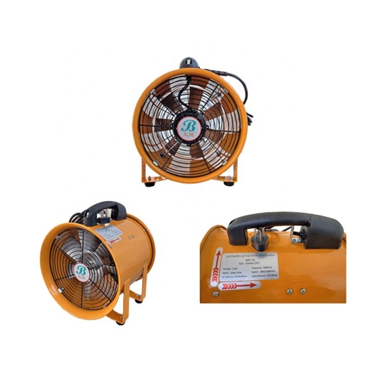 12 Inch Industrial Axial Exhaust Fans Ventilation Duct Portable Blower Ventilation Fan Aluminum AC 7 Blades Dc Axial Flow Fans
