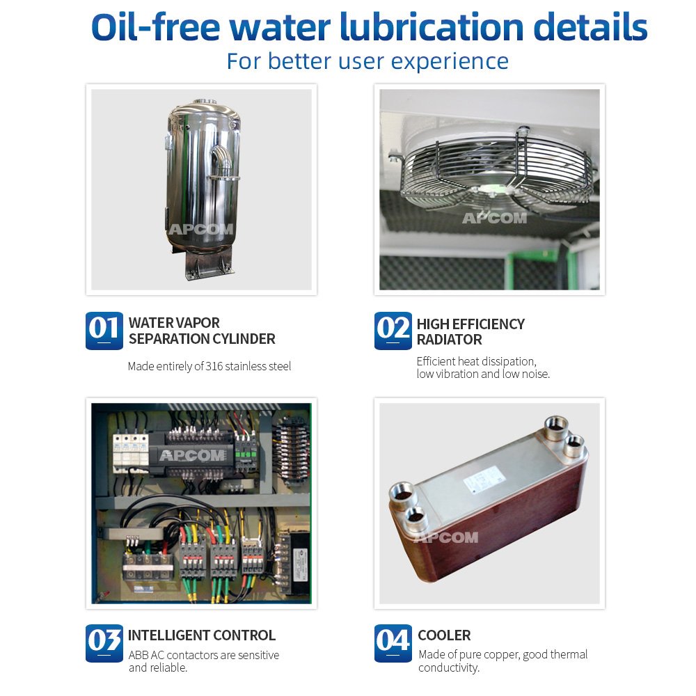 160KW 220hp 200hp Screw air Compressor Oil Free 220 hp 160 kw Aircompressor Oil-free Screwcompressor Air-compressor