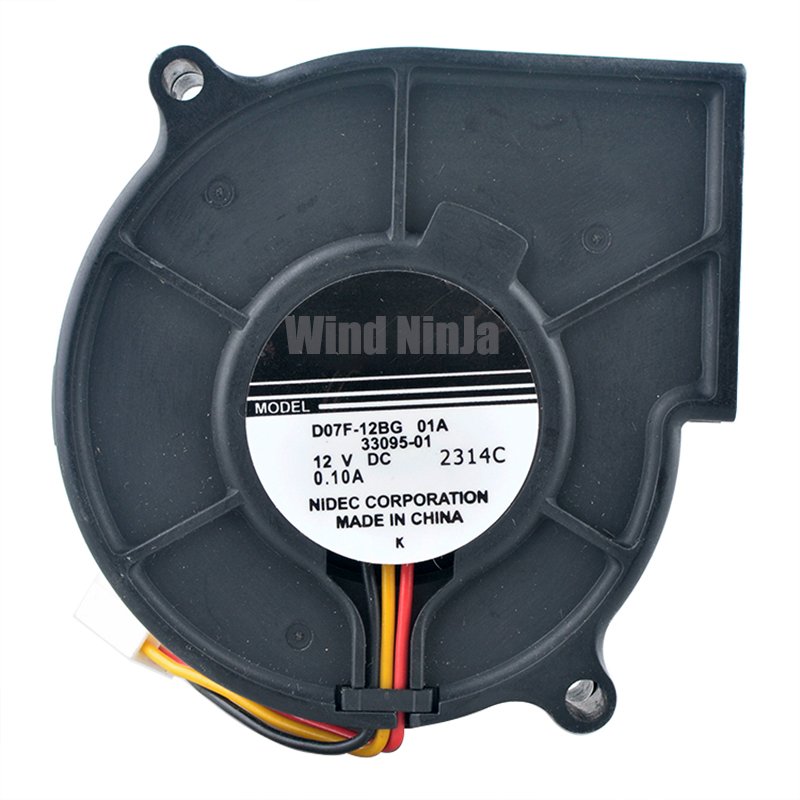 D07F-12BG 7.5cm 75mm Blower Fan 75x75x30mm DC12V 0.10A 3pin Ball Bearing Centrifugal Fan Cooling Fan for Printer Humidifier